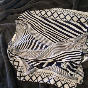 Beautiful navy and white blouse